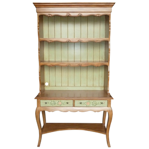 美式书桌柜地中海书架笔记本电脑桌复古餐边酒柜彩绘家具书柜0101