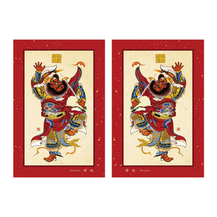 新款2026马年钟馗画像新年春节创意个性门神门贴大门保平安
