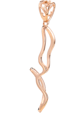 万能吊坠托随形镶蜜蜡绿松石项链