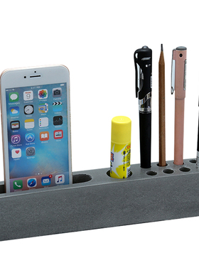 清水混凝土多功能学生手机架笔筒