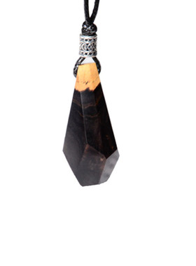 许愿石紫光檀情侣吊坠原创定制