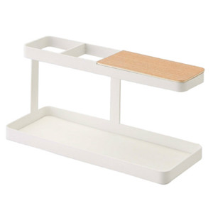 日系卧室手表首饰钥匙收纳架手机支架白色烤漆高档卧室摆放收纳