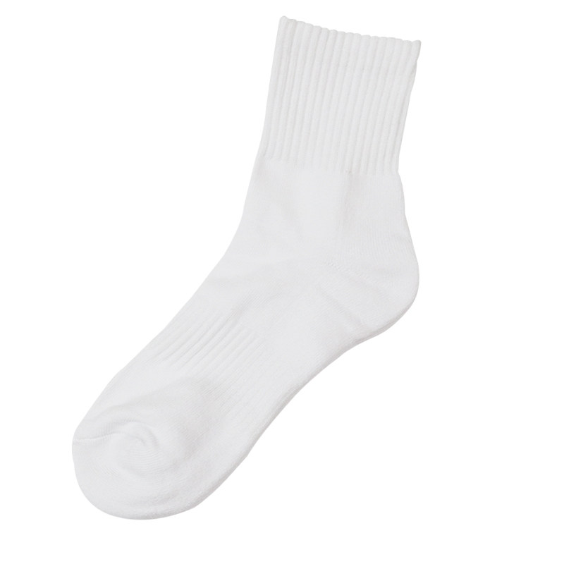 沫梵先生socks新品男士螺纹口棉袜短中筒简约毛巾底运动白袜男袜