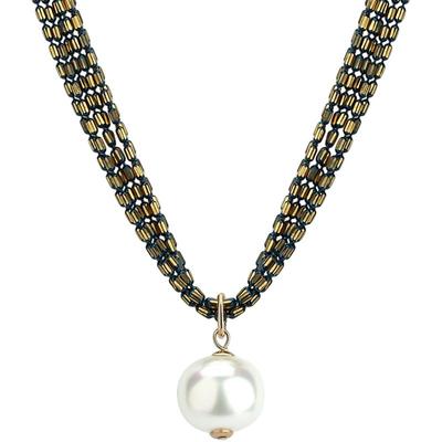 阿塔莉珍珠流苏毛衣链时尚韩版珍珠项链情人节礼物送女友