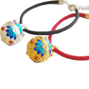 森系小清新镂空雕花可打开香囊球手链复古香薰球手环夏季饰品新款