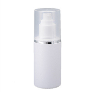 院装白色塑料小圆瓶 HDPE 100ml 压式乳液 面霜化妆品分装空瓶