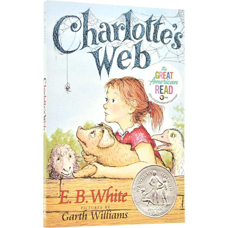 夏洛的网 Charlotte's Web 夏洛特的网  英文原版 E.B White 怀特章节 经典儿童文学 纽伯瑞奖 课外阅读