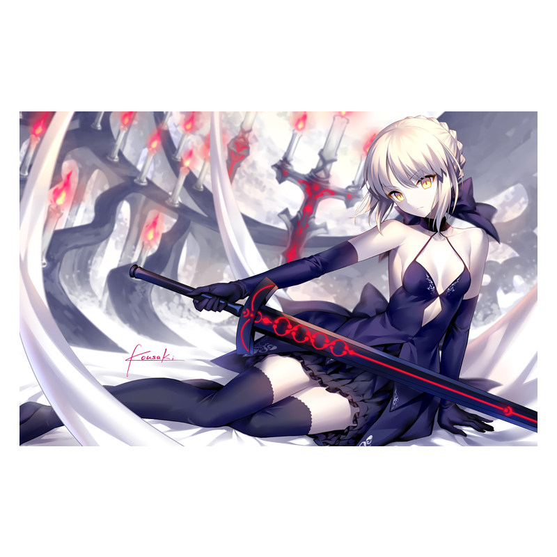 动漫海报fate Saber/吾王系列贞德冲田宿舍墙贴超大装饰壁画墙纸