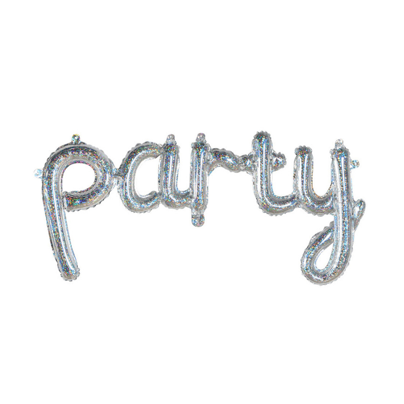 英文连体字母party婚庆铝膜气球