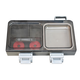 方形拉饵盒钓椅专用强磁多功能拉饵盘轴线盒钓鱼椅拉饵灯配件方盒