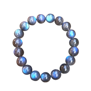 特级帝王蓝拉长石手串手链单圈女灰黑体强蓝光蓝月光石水晶饰品