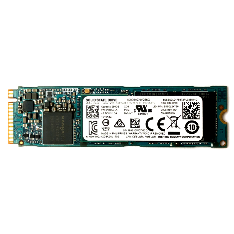 东芝 xg6 256G/512G/1T/2T m2 nvme 2280 固态硬盘