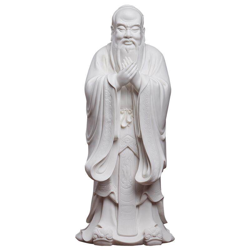 戴玉堂陶瓷摆件《孔夫子孔子神像》刘铭志佛像工艺品家居饰品