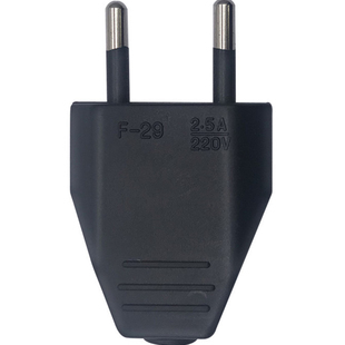 欧规欧标两元二圆2脚两脚插头 2.5a/10a接线组装插头法式欧式插头