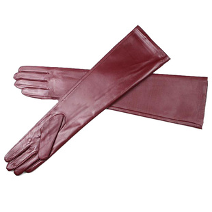 长羊皮手套女真皮长款触摸屏薄款时尚百搭秋冬季加绒保暖加大男生