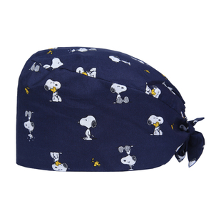 印花手术帽女纯棉手术室帽子卡通包头帽薄款口腔美容医生护士帽