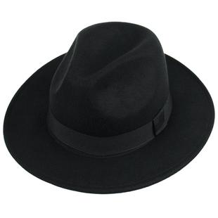 上海滩同款礼帽男中年礼帽秋冬季大头围帽子复古爵士帽大檐礼帽