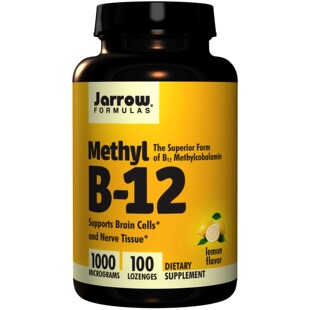 新包装美国Jarrow Formulas维生素 B12甲钴胺柠檬味1000mcg100粒