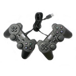 USB双打手柄震动一拖二电脑游戏新品街机双人对打拳皇魂斗罗