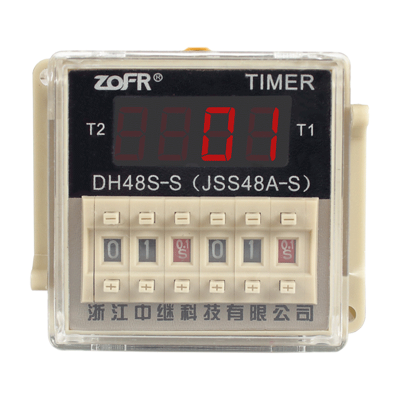 dh48s-s数显循环时间继电器220V 24V1Z 2Z双时间通电延时控制器