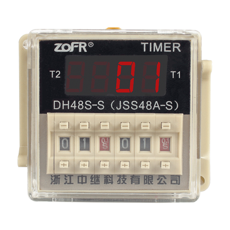 dh48s-s数显循环时间继电器220V 24V1Z 2Z双时间通电延时控制器