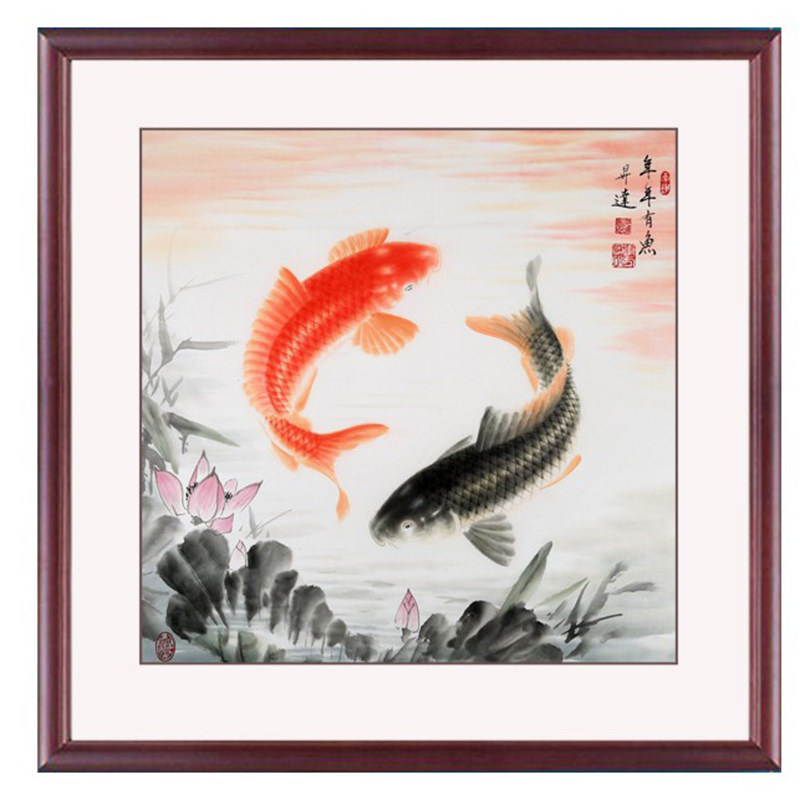 印花玄关餐厅招财年年有余十字绣