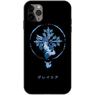 冰伊布原创简约宝可梦手机壳XS适用于iPhone16液态硅胶13光面玻璃12全包14苹果15ProMax神奇宝贝Plus安卓软壳