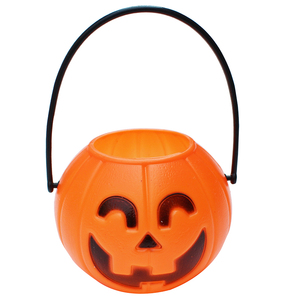 万圣节南瓜桶装饰手中道具南瓜灯小礼物礼品糖果南瓜罐塑料南瓜桶