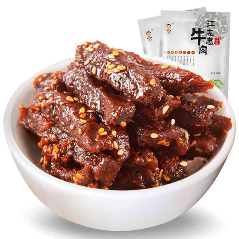 江志忠藤椒味四川洪雅135g牛肉干