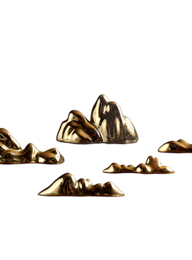 景德镇日式风禅意陶瓷台面假山