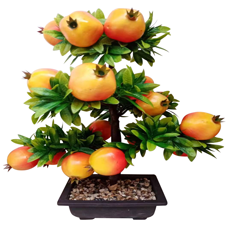 仿真塑料招财树摆件绿植假花