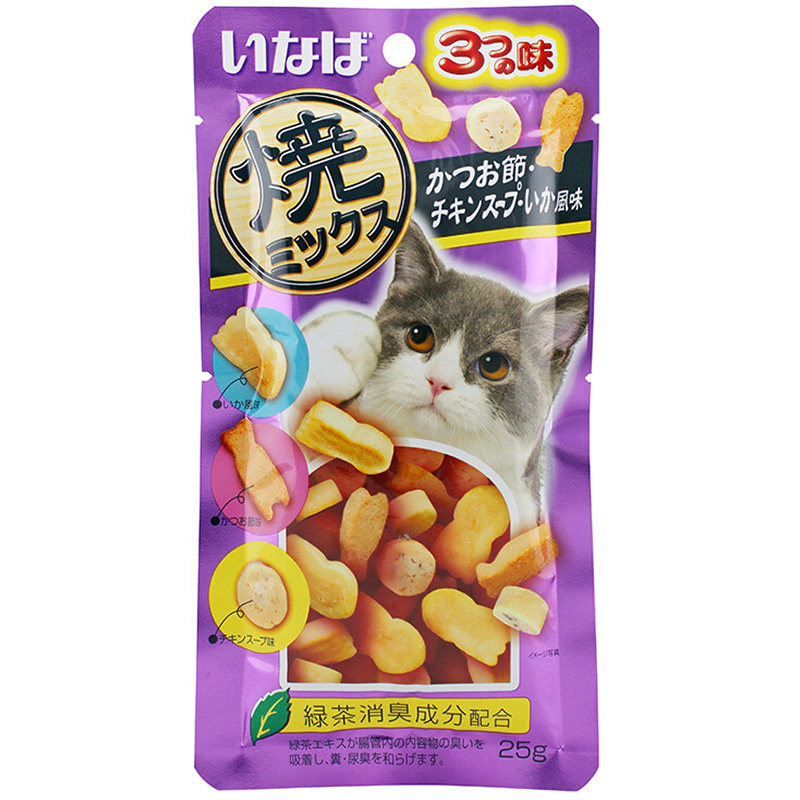 伊纳宝妙好猫饼干肉干营养消臭