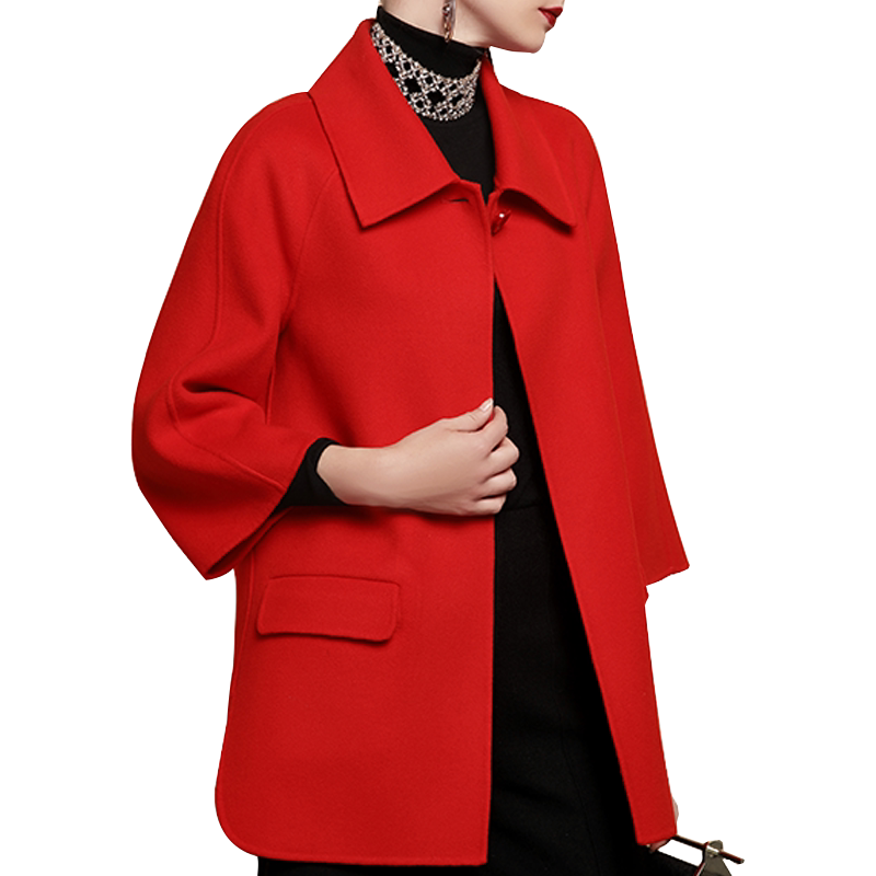 双面绒新款秋冬时尚韩版喇叭袖外套大衣女好不好?优缺点_经典曝光!