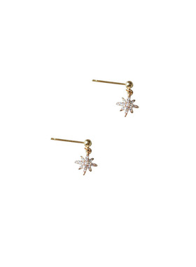 花宿星月光芒14k包金简单锆石