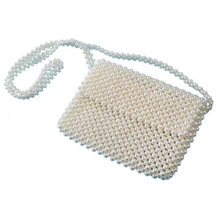 手工串珠 休闲包包 仿珍珠包渡假 时尚斜挎包 DIY编织 材料包ins