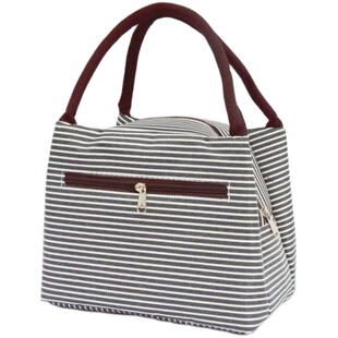 迷你简约新款防水饭盒袋便当包妈咪包午餐包手提袋小布包包手拎包