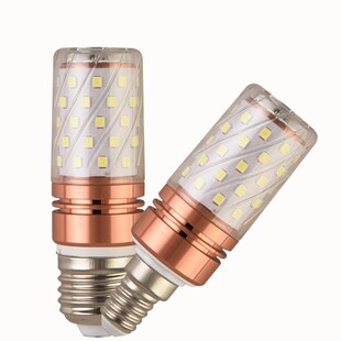 LED三色变光玉米灯泡无频闪E27螺口110V/220V宽压E14E12吊灯壁灯
