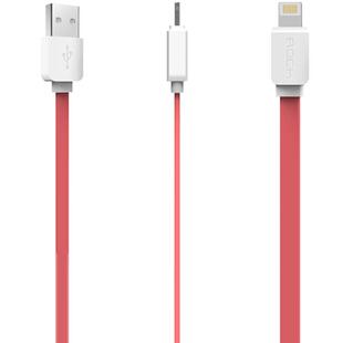 ROCK适用于iPhone6 7 8苹果数据线5Se面条线iPad4air充电器线