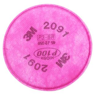 3M2091CN防核放射尘玻璃纤维2097CN电焊烟滤棉防毒防尘P100过滤棉