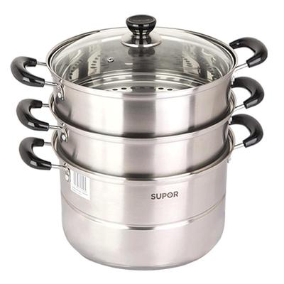 苏泊尔304不锈钢28cm大容量蒸锅
