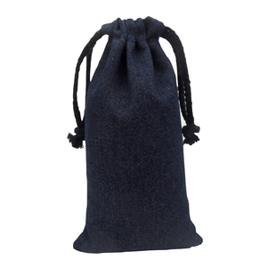 纯全棉束口抽绳水洗牛仔布袋深蓝色防尘收纳布袋罩套子定订制做作