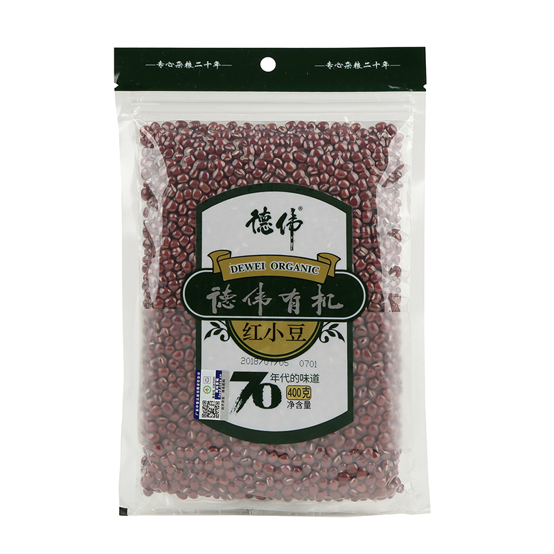 德伟有机红小豆严选红豆沙东北粗粮五谷杂粮400g真空包装