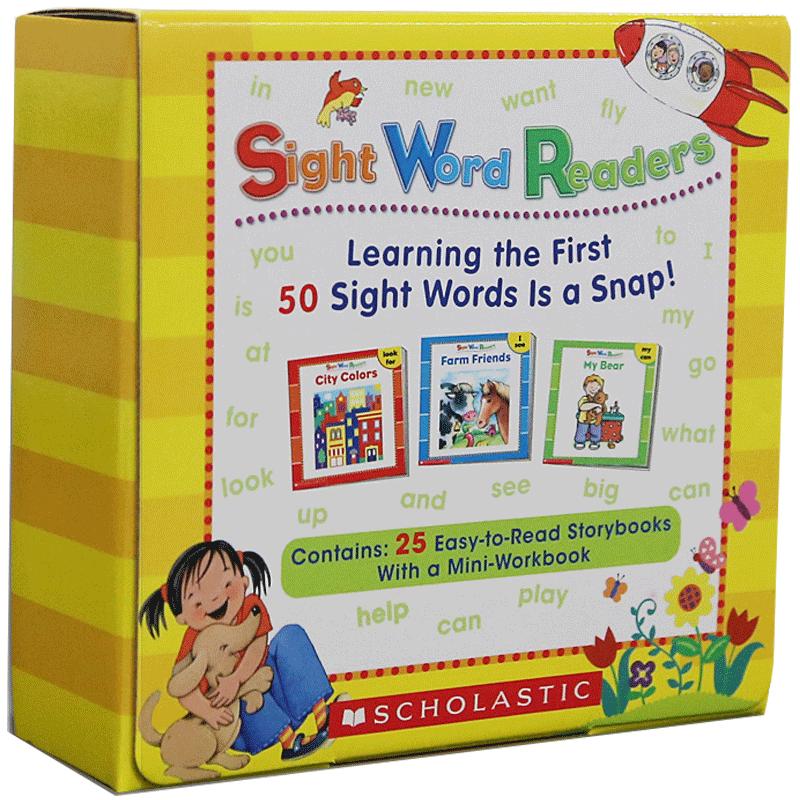 【送音频】常见字高频词绘本25册Sight word Words Readers低幼入门启蒙认知故事英语阅读图画书简单学习边听边学幼儿教育书