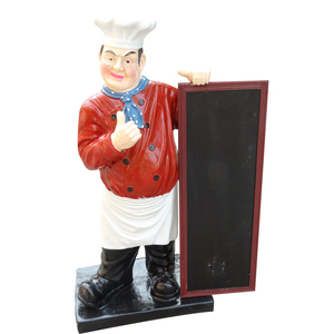 包邮酒店餐饮门口摆设厨师公仔模型,树脂摆件开业送礼摆件