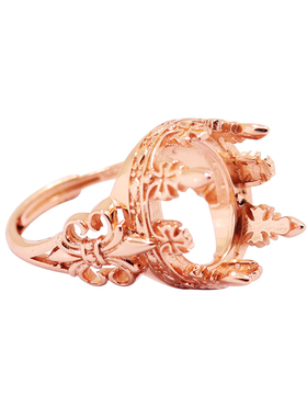 diy男女款恶魔镶嵌蜜蜡戒指空托