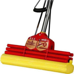 好太太胶绵拖把替换头滚轮式海棉拖把头地拖布替换通用27-38厘米