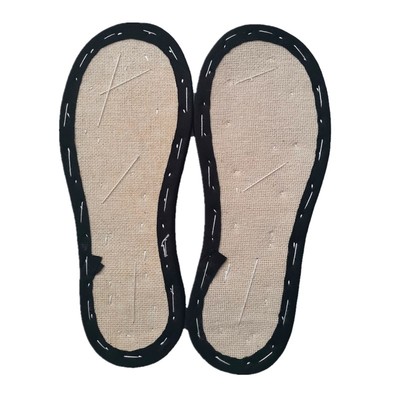 做手工大圆头布鞋材料千层底diy