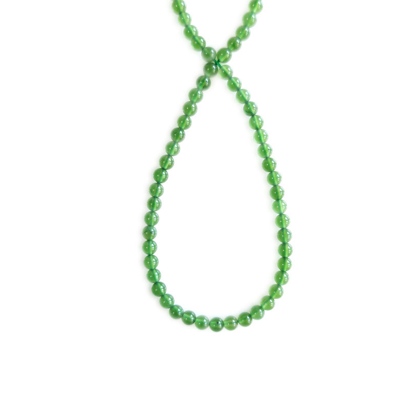 玉髓菠菜绿和田玉绿色2mm3mm小米珠diy流苏穗子手链手工串珠配件