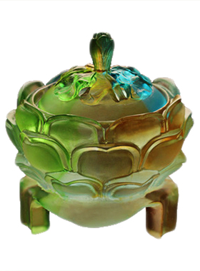 禅悦古法琉璃七宝莲生香炉佛堂