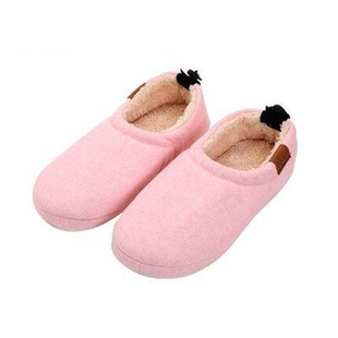 宝人棉拖鞋女加绒保暖冬季室内拖鞋居家地板防滑包跟女拖情侣棉鞋